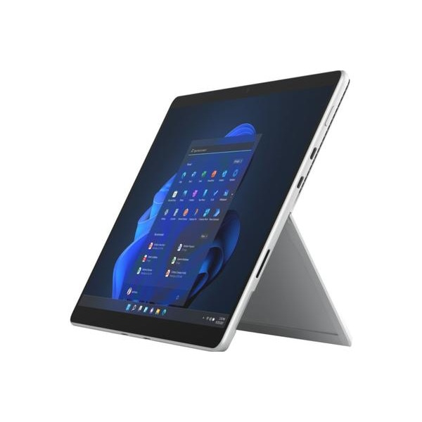Tableta Microsoft Surface Pro 8 LTE platinum, 13 inch, resolution: 2880 x 1920, aspect ratio: 3:2, Intel Core i5-1145G7, 2.6 GHz, 8GB RAM, 128GB SSD storage, graphics: Intel Iris Xe Graphics, connerct