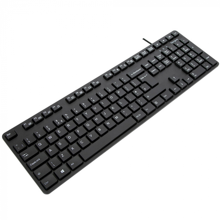 Targus Tastatura Antimicobiala cu fir, 108 taste, layout UK, negru