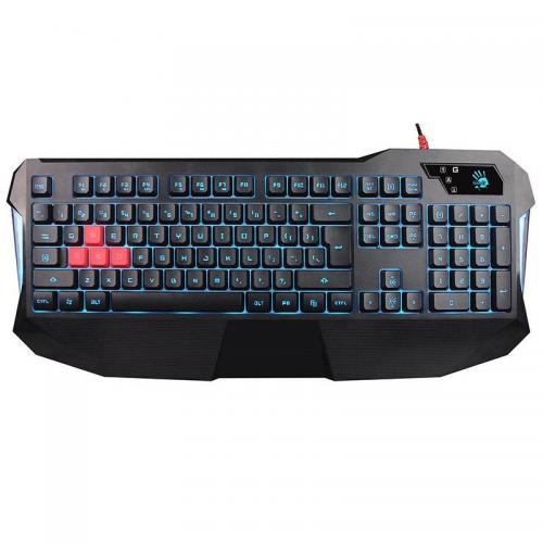 Tastatura A4tech B130 Bloody gaming, cu fir 106 taste, negru