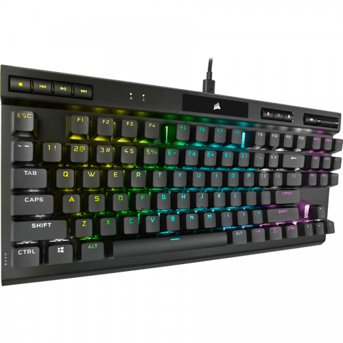 Tastatura Gaming Mecanica Corsair K70 RGB TKL Champion, RGB, USB-C, negru PlataCard