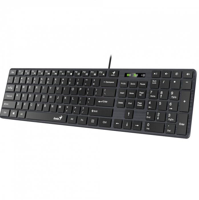 Tastatura Genius SlimStar 126, cu fir, neagra