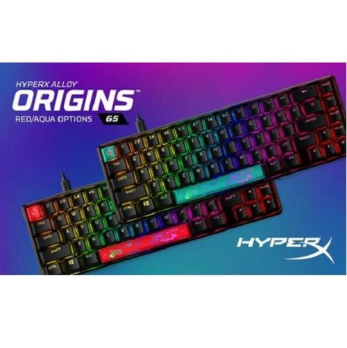 Tastatura HP HyperX Alloy 65 AUQ, Tastatura mecanica, Cablu USB Type-C detasabil, Iluminare RGB, Anti-Ghosting, HyperX RED, Neagra