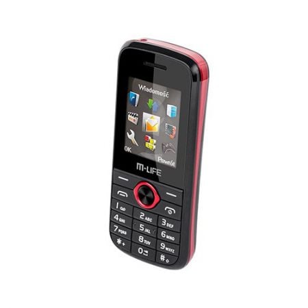Telefon mobil M-LIFE GSM, Dual Sim, Bluetooth, MicroSD Card Reader, Negru Rosu