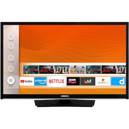 Televizor LED Horizon 24HL6130H B, Diagonala 60 cm, Smart, HD, Clasa F, Linux, Dolby Audio Processing, Advanced Hotel TV Mode, DTS Tru Surround, Negru