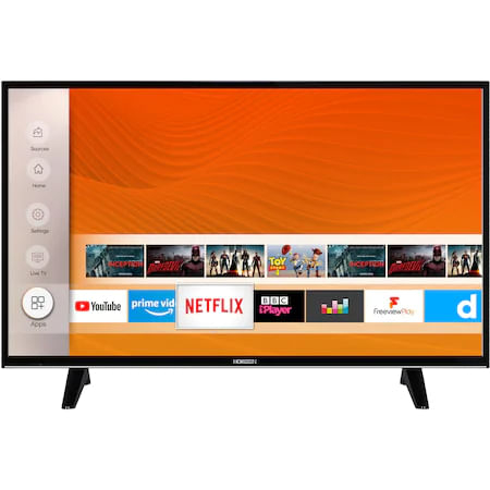 Televizor LED Smart Horizon 39HL6330F, Diagonala 98 cm, Full HD, Linux, Dolby Audio Processing, Clasa A+, Negru