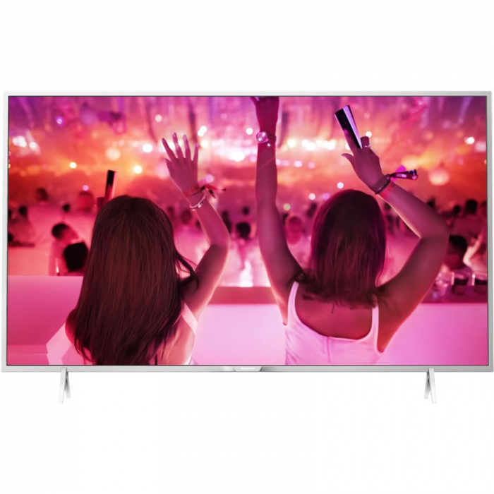 Televizor LED Smart Philips 40PFS5501 12, Diagonala 102 cm, Full HD, Android, Picture Performance Index, Clasa A+, Argintiu