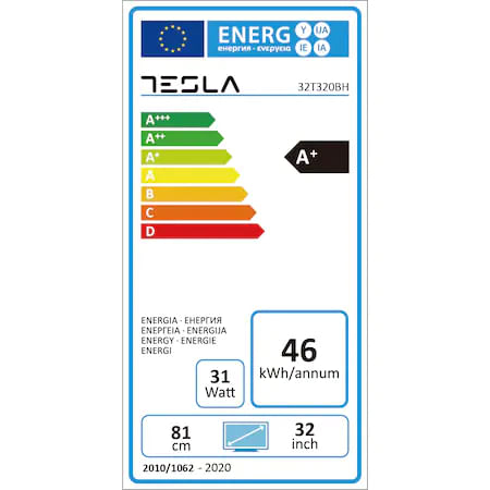 Televizor LED Tesla 32T320BH, Diagonala 81 cm, HD, Clasa A+, Digital Noise Reduction, Dolby Processing, Negru [7]
