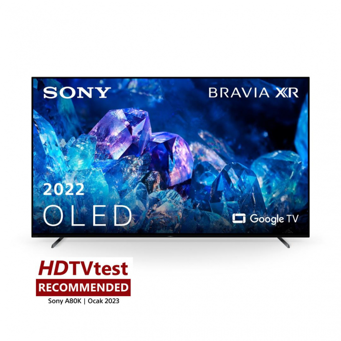 Televizor, Sony, Seria A80K, XR77A80KAEP, 2022, 77 - 195CM, OLED, Smart TV, 4K, Titanium Black, Plat, Google TV, Mirroring iOS, Android, XR Cognitive Processor, HDR 10 Triluminos PRO, 100 Hz, DVB-T T