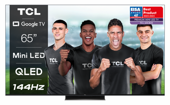 Televizor TCL QLED 65C835, 164 cm (65 ), Smart Google TV, 4K, 144 hz