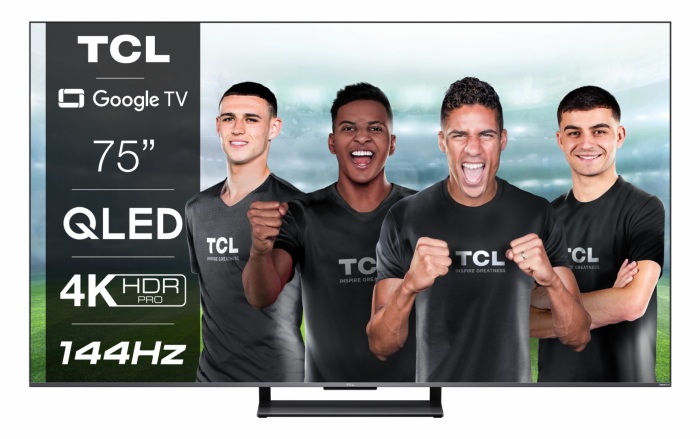 Televizor TCL QLED 75C735, 189 cm (75 ), Smart Google TV, 4K, 144 hz
