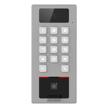 Terminal Access Control DS-K1T502DBFWX-C Supports up to 256 GB SD card memory,Supports up to 256 GB SD card memory,IP65 IK09 protections, as well as increased stability with zinc alloy materials
