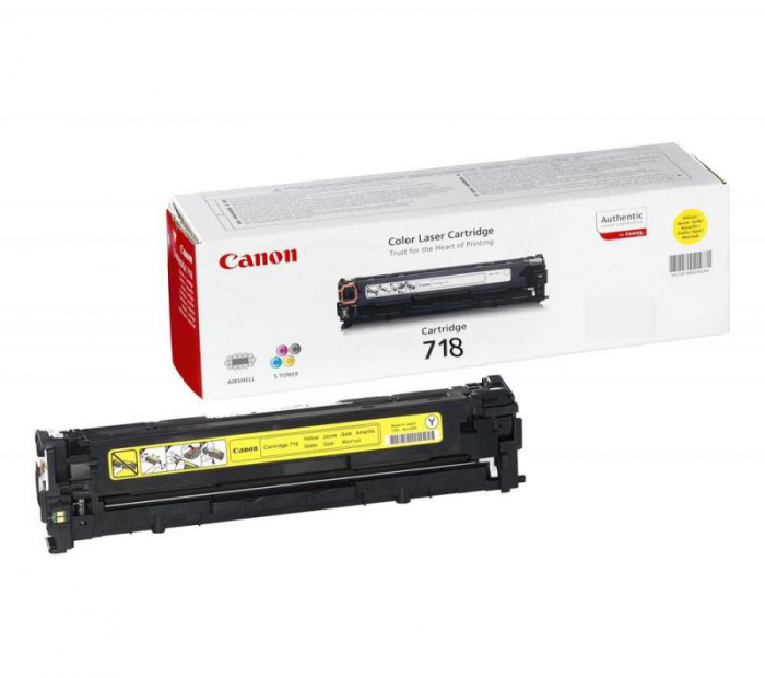 Toner Canon CRG718Y, yellow, capacitate 2900 pagini, pentru LBP-7200Cdn