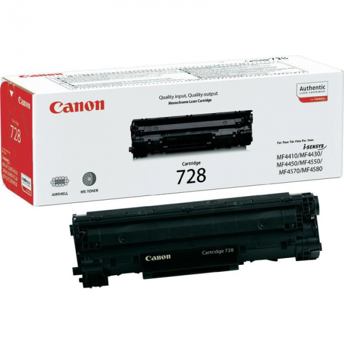 Toner Canon CRG728, black, capacitate 2100 pagini, pentru MF45xx MF44xx series