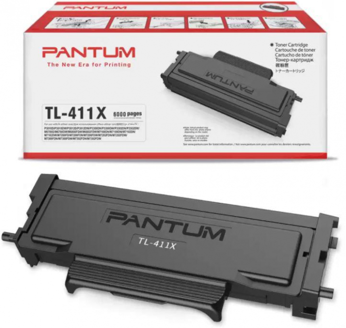 Toner Contract Pantum TL-411XEV TL-411X Black 6k compatibil cu P3010DW 3300DW M6700DW M6800FDW M7100DW M7200FDW