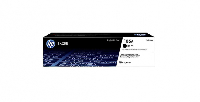 Toner HP W1106A, black, 1k, HP Laser 107a, HP Laser 107w , HP Laser MFP 135a, HP Laser MFP 135w, HP Laser MFP 137fnw.