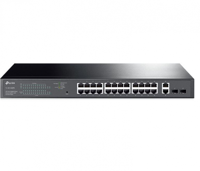 TP-LINK 28-Port Gigabit Easy Smart Switch with 24-Port PoE+, Standarde si Protocoale: IEEE 802.3, IEEE 802.3u, IEEE 802.3ab, IEEE 802.3x, IEEE 802.3af, IEEE 802.3at, IEEE 802.1q, IEEE 802.1p, Interfat