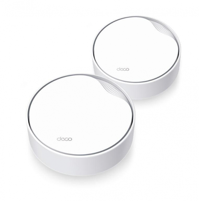 TP-Link AX3000 whole home mesh Wi-Fi 6 System, Deco X50-POE(2-pack); Dual- Band, Standarde Wireless: IEEE 802.11ax ac n a 5 GHz, IEEE 802.11ax n b g 2.4 GHz ,viteza wireless: 5 GHz: 2402 Mbps, 2.4 GHz