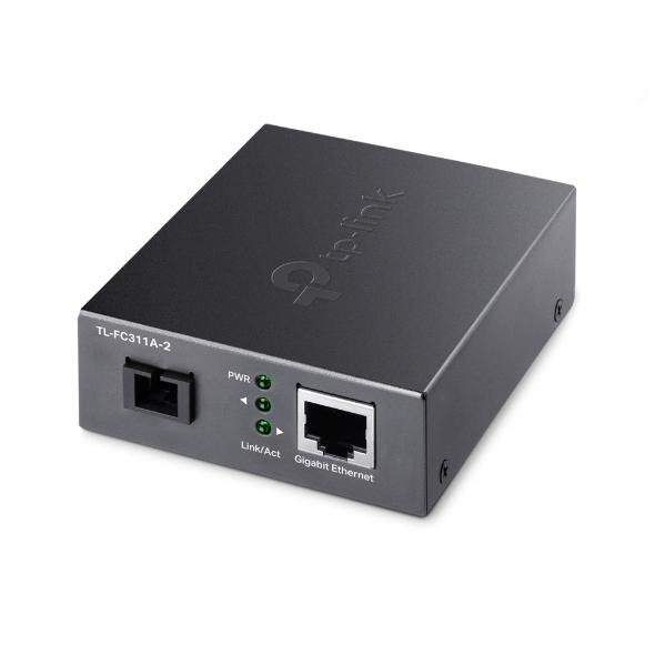 TP-LINK Gigabit WDM Media Converter, TL-FC311A-2, Standarde si protocoale: IEEE 802.3i, 802.3u, 802.3ab, 802.3z, interfata: 1 x Gigabit SC fiber, 1A 10 100 1000 Mbps RJ45 Port (Auto MDI MDIX), UTP cat