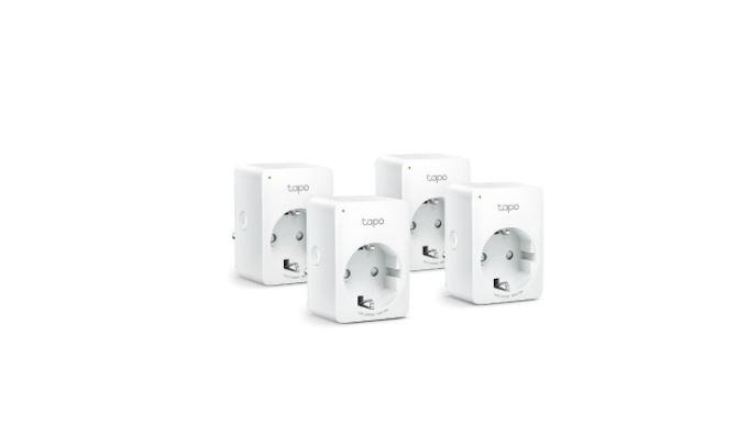 TP-Link MINI SMART WI-FI SOCKET TAPO P100 (4-PACK), Protocol: IEEE 802.11b g n, Bluetooth 4.2 (for onboarding only), 2.4 GHz, Android 4.4 or higher, iOS 9.0 or higher, AC 220-240 V 50 60 Hz 10 A, Maxi