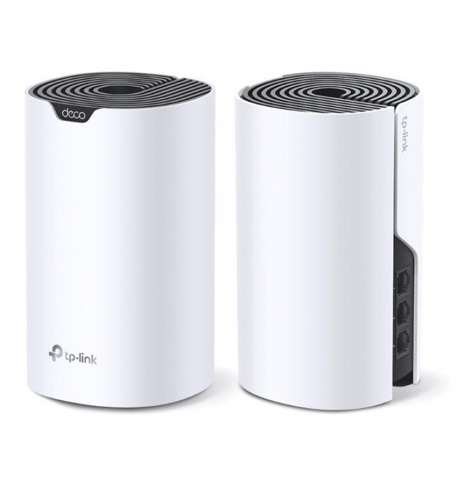 TP-Link Sistem Mesh Wi-Fi pentru intreaga casa AC1900, DECO S7(2- PACK);WI-FI 5, Standarde wireless: IEEE 802.11ac n a 5 GHz, IEEE 802.11n b g 2.4 GHz, viteza wireless: 5 GHz: 1300 Mbps, 2.4 GHz: 600