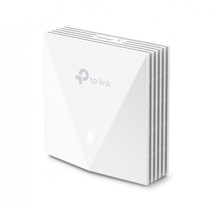 TP-Link Wireless Access Point EAP650-WALL, AX3000 Wireless Dual Band Indoor, 1A 10 100 1000 Mbps Ethernet Port, 1A 10 100 1000 Mbps Ethernet Port, Alimentator: 802.3af at PoE, 2X antene interne, 5 GHz