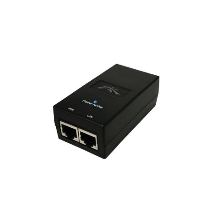 Ubiquiti POE Injector, POE-24-12W-G; 24 Volt; 1 GbE LAN; 2 Ethernet port LAN (RJ-45); Voltage: 90-260V; Power over Ethernet (PoE) Suport.