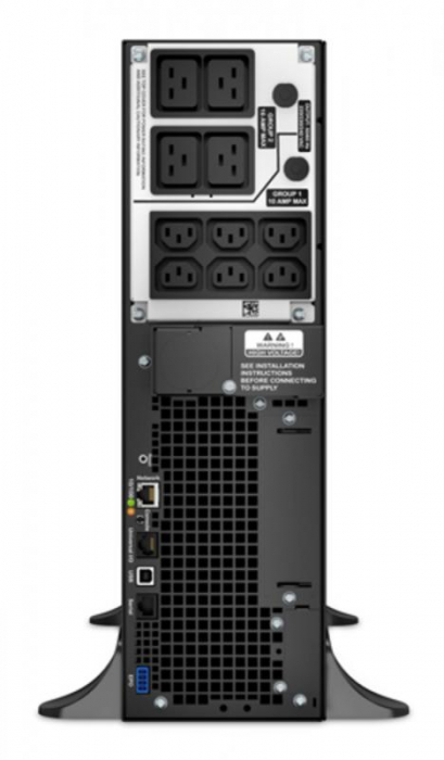 UPS APC Smart-UPS SRT online dubla-conversie 5000VA 4500W 6 conectori C13 4 conectori C19 extended runtime convertibil rack, baterie APCRBC140,optional extindere garantie cu 1 3 ani (WBEXTWAR1YR-SP-