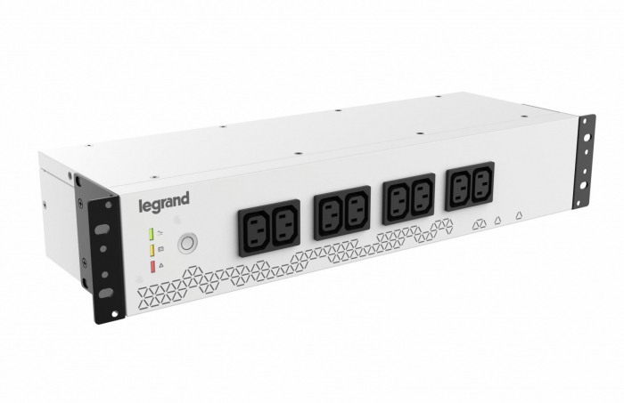 UPS Legrand Keor PDU monofazat, 800VA 480W, 8x IEC C13, technologie off- line, conexiune USB HID, capacitate baterie 12V 9AH, 230V, dimensiuni 440x150x88mm, greutate 5kg