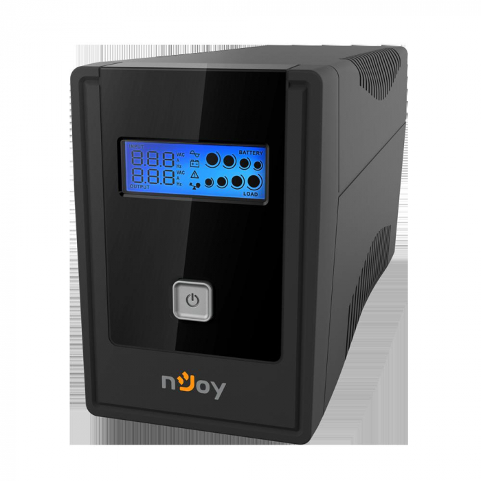 UPS nJoy Cadu 650, 650VA 360W, Afisaj LCD cu ecran tactil, 2 x prize Schuko