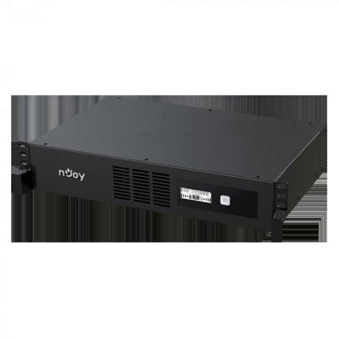 UPS nJoy Code 1000, 1000VA 600W, Frecventa: 50 60 Hz, Conectori: Intrare 1 x IEC-320 C14, Iesire 8 x IEC-320 C13, Port de comunicare: USB, Ecran LCD, AVR.