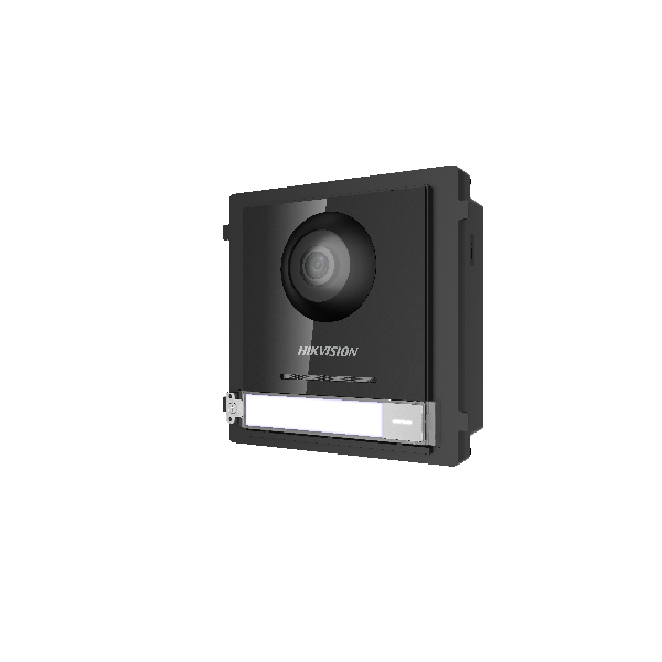 Videointerfon de exterior modular DS-KD8003-IME1(B) 2MP HD Camera, 1 Call physical Button, 2 lock relays, 4-ch alarm input, IP65, 12 VDC or standard PoE, Operating system Embedded Linux operation, sys