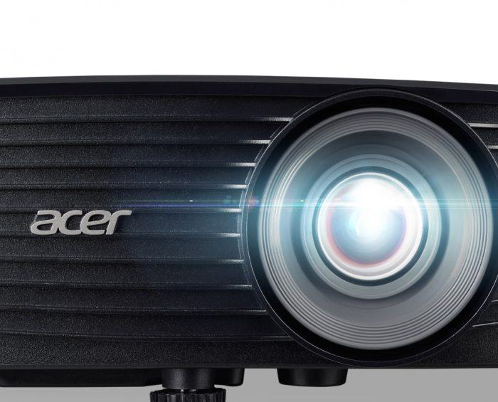 Videoproiector Acer X1129HP, DLP, SVGA 800 600, up to WUXGA 1920 1200, 4.500 lumeni, 4:3 16:9, 20.000:1, dimensiune maxima imagine 300 , distanta maxima de proiectie 12 m, boxa 3W, lampa 5.000 ore