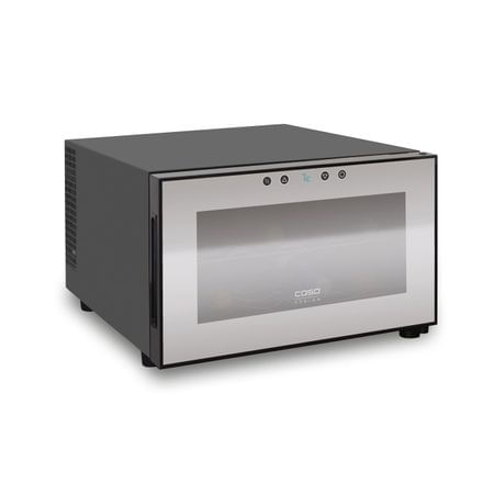 Vitrina de vin caso design 608, capacitate 8 sticle, control digital temperatura, inox