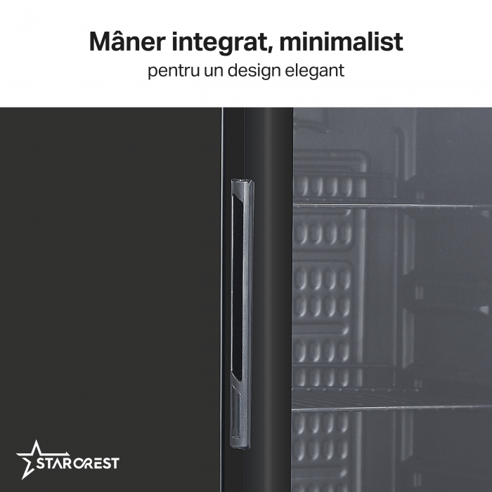 Vitrina frigorifica profesionala STARCREST SBC-109BK, 109 L, Termostat reglabil, Iluminare LED, H 84 cm, Negru [5]