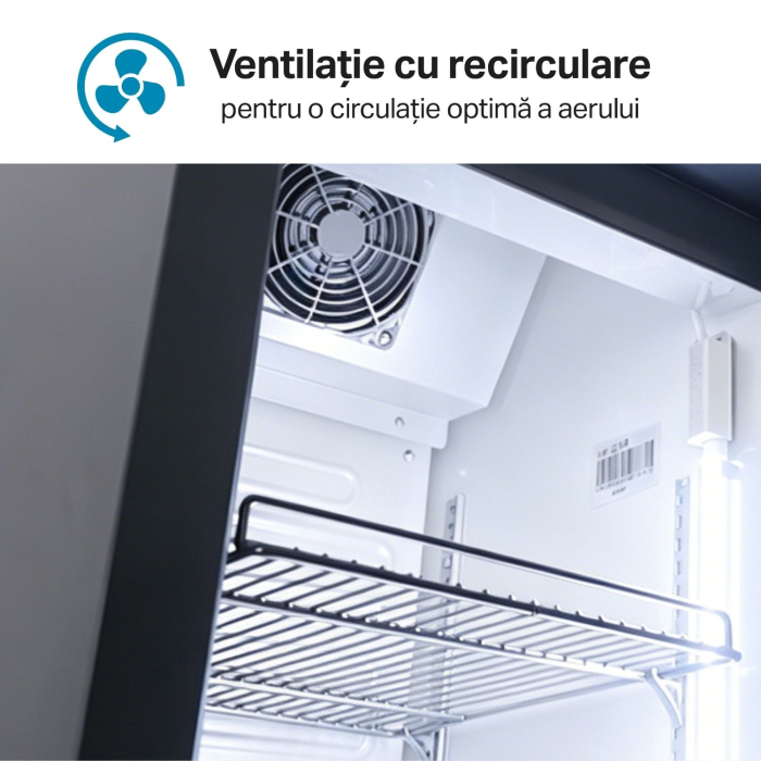 Vitrina frigorifica profesionala STARCREST SPS-150BK, 150 L, Display Temperatura, Panou comanda Digital, Iluminare LED, H 188 cm [5]