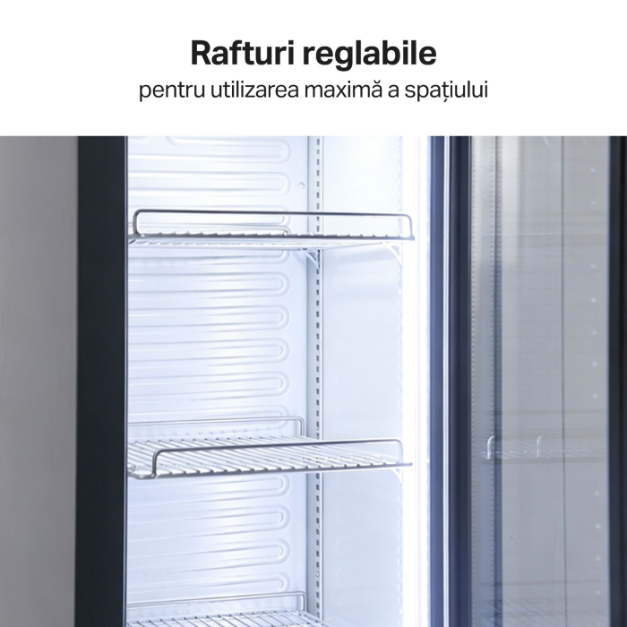 Vitrina frigorifica profesionala STARCREST SPS-150BK, 150 L, Display Temperatura, Panou comanda Digital, Iluminare LED, H 188 cm [3]
