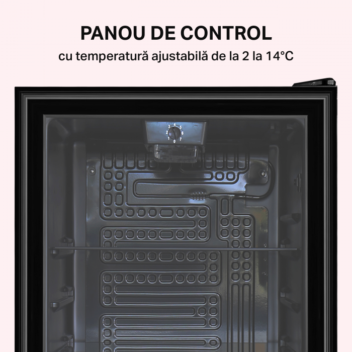 Vitrina frigorifica STARCREST SBC-9202BK, 93 L, Control temperatura, Usa sticla, H 83.2 cm, Negru [4]