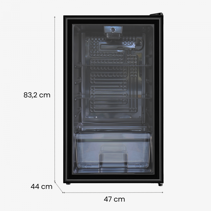 Vitrina frigorifica STARCREST SBC-9202BK, 93 L, Control temperatura, Usa sticla, H 83.2 cm, Negru [7]