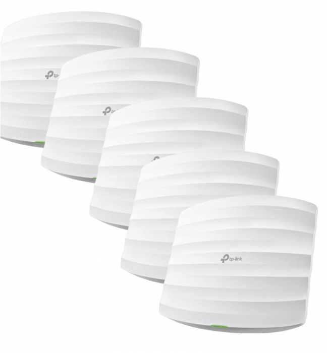 Wireless Access Point TP-Link EAP245 5 Pack, Gigabit Ethernet (RJ-45) Port 1(Support IEEE802.3at PoE), antene interne Omni 2.4GHz:3 4dBi 5GHz:3 4dBi, AC1750 Dual Band (1300Mbps 450Mbps), Ceiling Wa