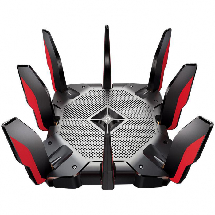 Wireless Router TP-LINK, AX11000; 1.8 GHz Quad-Core CPU, 1 GB RAM, 512 MB Flash, 5 GHz: 4804 Mbps(802.11ax), 2.4 GHz: 1148 Mbps(802.11ax) , Standard and Protocol: WI-FI 6, IEEE 802.11ax ac n a 5 GHz,