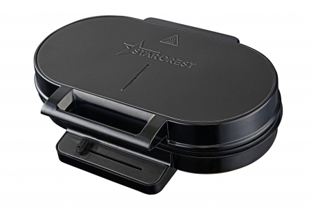 Aparat de facut vafe STARCREST WM-2602X, 1200W, Suprafata dubla, Buton reglare temperatura, Placi cu invelis antiaderent, Negru-Inox [1]