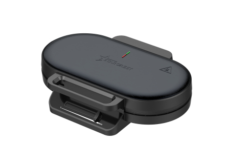 RESIGILAT - Aparat de facut vafe STARCREST WM-2602X, 1200W, Suprafata dubla, Buton reglare temperatura, Placi cu invelis antiaderent, Negru-Inox [1]