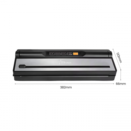 Aparat de vidat si sigilat STARCREST VS-6016, 110W, Touch Control, 5 Functii, Furtun de vidare caserole, Cutter incorporat, Negru/Inox [8]