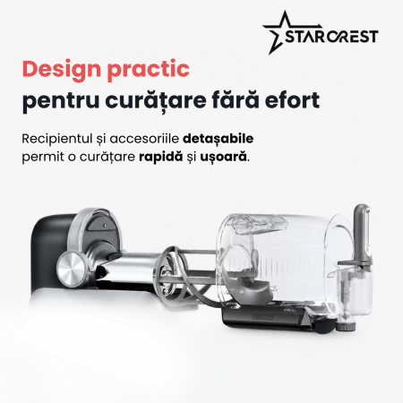 Aparat dual pentru Slushy / Inghetata STARCREST IceMix SSI-2536PRO, 5 L ( 2 x 2.5 L), Panou de control tactil, 8 Programe, Gri/Negru [4]