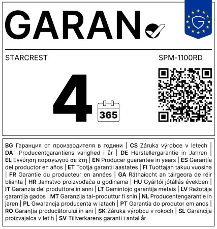 Aparat pentru popcorn STARCREST SPM-1100RD, 1100 W, Rosu / Negru [8]