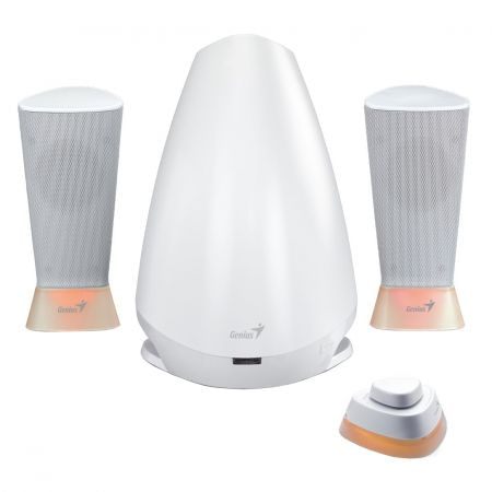 TV, Electronice & Gaming - Boxe Genius speakers LUMINA, 2.1, Alb