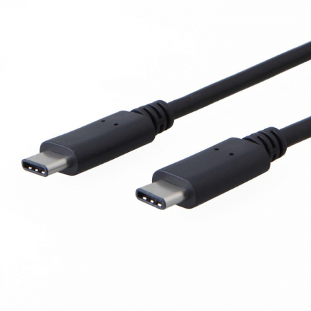Cabluri periferice - Cablu de conectare , Lanberg CA-CMCM-10CU-0010-BK , USB 2.0 C tata/USB 2.0 C tata , 1 m , negru