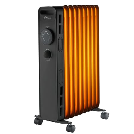 Climatizare & incalzire - Calorifer electric cu ulei STARCREST SOH-0715BK, 1500 W, 7 elementi, 3 trepte de putere, Termostat mecanic, Protectie supraincalzire, Siguranta anti cadere, Negru