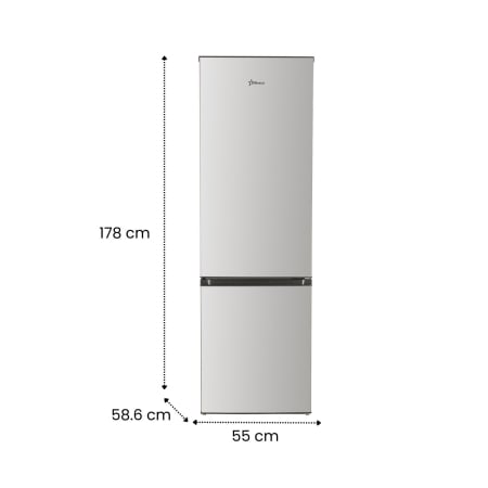 Combina frigorifica STARCREST SC-268IX-E, 268 L, Clasa E, Less Frost, Termostat reglabil, Iluminare LED, Suprafata Inox antiamprenta, Picioare ajustabile, Usi reversibile, H 178 cm, Inox [9]