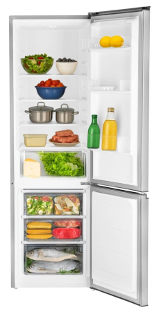 Combina frigorifica STARCREST SC-268IX-E, 268 L, Clasa E, Less Frost, Termostat reglabil, Iluminare LED, Suprafata Inox antiamprenta, Picioare ajustabile, Usi reversibile, H 178 cm, Inox [1]